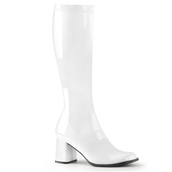Funtasma Gogo-300 White Patent Gogo Boots - Picture 1 of 3